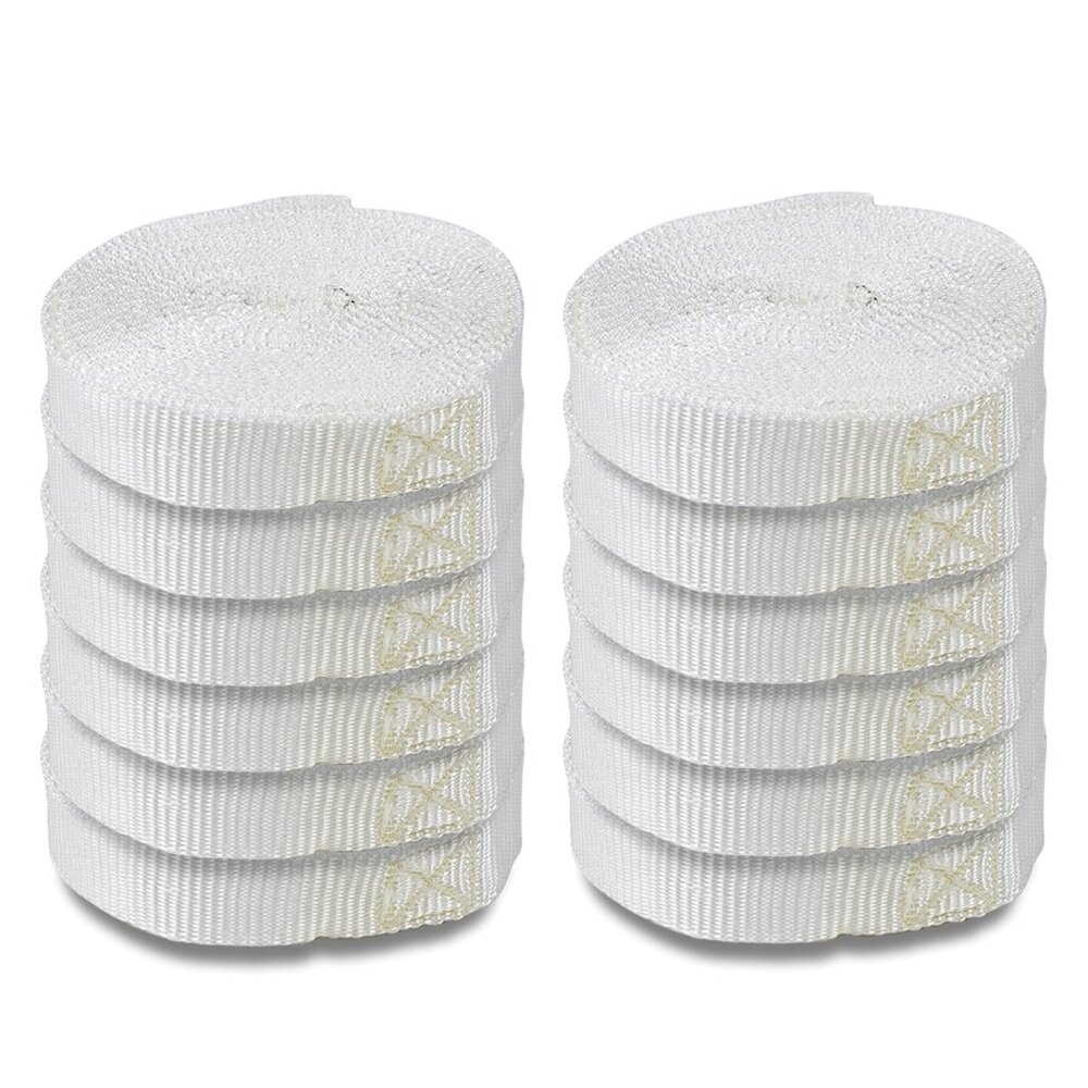 15ft Nylon Straps with Loop End, 12 Pack